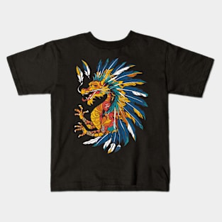 Beautiful native American dragon Kids T-Shirt